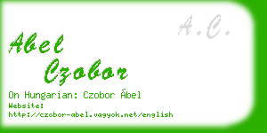 abel czobor business card