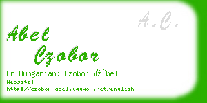 abel czobor business card